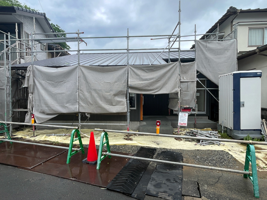 暴風時の現場パトロール　静岡県東部の工務店「住宅舎」