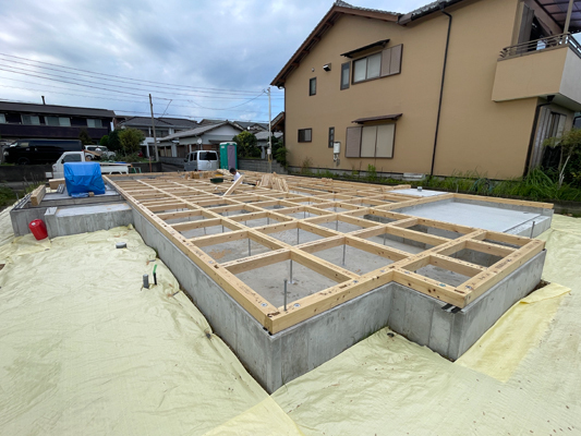 木工事が始まりました　静岡県東部工務店「住宅舎」