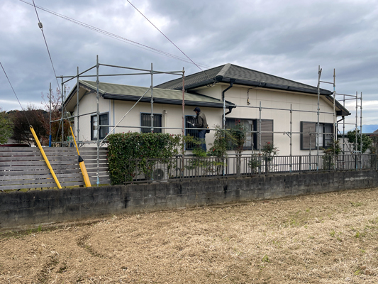 伊豆の国市で外壁塗り替え工事-静岡県東部工務店「住宅舎」