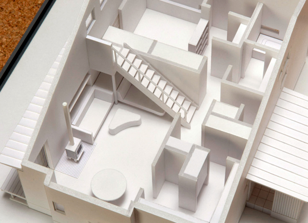 住宅模型の室内見える