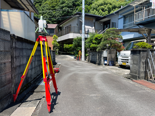 敷地の測量調査　静岡県東部工務店「住宅舎」