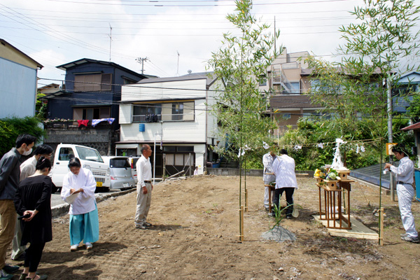 地鎮祭のようす