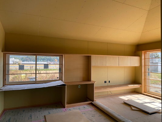 造作及び造り付け家具のあるリビング・ダイニング-静岡県東部工務店「住宅舎」