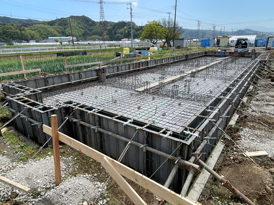 静岡県東部の工務店　コンクリート一体打ち